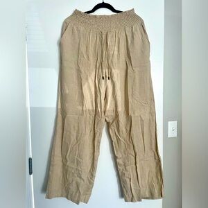 NWT! Ripe Maternity wide leg linen pants